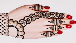 Most beautiful back hand mehndi design Easy Simple mehndi design Mehandi ka design  Mehndi design [upl. by Rogerson]