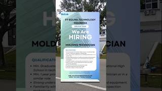 Loker Molding Technician PT Bizlink Technology Indonesia loker ordalbatam [upl. by Enaled]