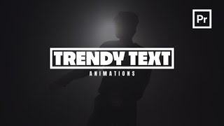 Premiere Pro Template Trendy Text Animations [upl. by Aday280]