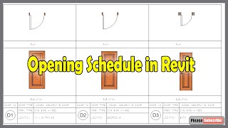 Opening Door Schedule  In Revit [upl. by Aioj]