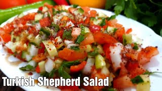 Turkish Shepherd Salad Çoban Salatasi Recipe [upl. by Hsakiv759]