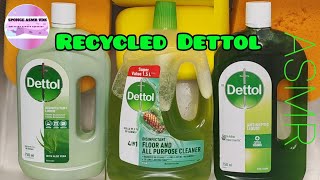 ASMR  Pine disinfectant Dettol  Antiseptic mix swelled my sponges extra big Before amp after  end [upl. by Ohl]