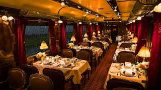 Orient Express  Cozy Train Cabin Ambience with Rain and Train Sounds for Sleep and Relaxation [upl. by Orvah]