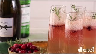 How to Make Cranberry Rosemary Prosecco Floats  Cocktail Recipes  Allrecipescom [upl. by Francesca505]