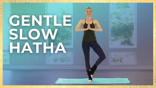 10 Min Slow amp Gentle Hatha Flow  Hatha Yoga For Beginners [upl. by Nahk]