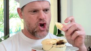 HOW TO MICROWAVE A MEAT PIE  Gregs Kitchen [upl. by Nyladnohr]