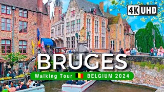 BRUGES Walking Tour 4K 🧇 BELGIUM 2024 🇧🇪 BRUGGE Walk [upl. by Notlih]