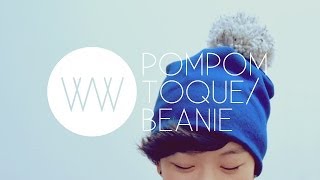 How to Make a Pompom ToqueBeanie  WITHWENDY [upl. by Erodasi]