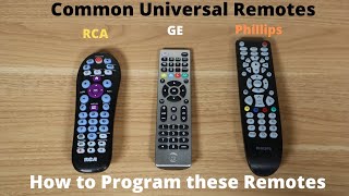 How To Program Universal Remote to TV  RCA GE amp Phillips [upl. by Elleahcim]