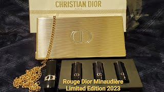 Rouge Dior Minaudière Lipstick Clutch  Holiday Lipstick Set 2023 [upl. by Llewop850]