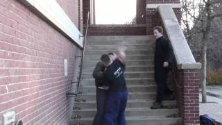 Baguazhang Jiulong Applications on Stairwell [upl. by Liagiba]