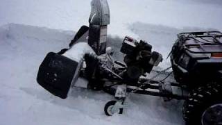 Souffleur à neige pour Vtt  Snowblower Atv test 2 [upl. by Niknar888]