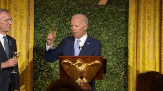 President Joe Biden speaks at dinner with NATO allies [upl. by Gable542]