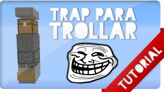 Trap p trollar baú do fundo Falso  Redstone Tutorial 31 [upl. by Dirgni]