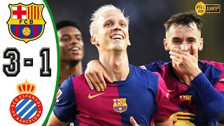 Barcelona vs Espanyol 3 1 Highlights All Goals 2024 HD [upl. by Fatsug]