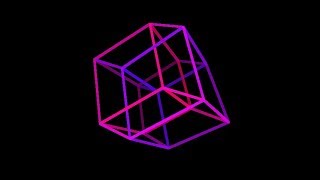 Tesseract Rotation in fourdimensional space 4D Fourth dimension Hyperspace [upl. by Fu]