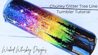 Chunky Glitter Ombre Tumbler Tutorial  Create a chunky glitter ombre tumbler using epoxy method [upl. by Alokin847]