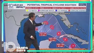 Tracking the Tropics Potential Tropical Cyclone Eighteen meandering in south central Caribbean [upl. by Einaffets]