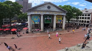 Exploring Historic Boston Quincy Market and Faneuil Hall Marketplace [upl. by Lindgren392]