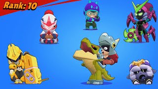 ALL 594 SKINS LOSING POSES in Brawl Stars  Godzilla update [upl. by Jami947]