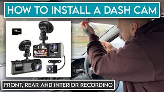 How to Install a Front and Rear Facing Dash Cam [upl. by Bryon]