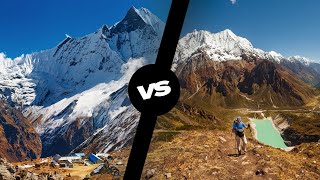 Which Trail to Trek in Nepal Manaslu Circuit vs Annapurna Base Camp [upl. by Nirehtak]