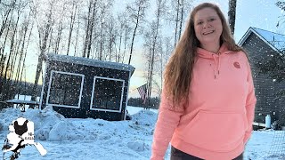 Home Alone in an Alaskan Winter Snowy Homesteading Adventures in OffGrid Alaska [upl. by Lewison]