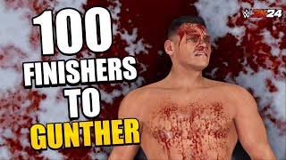 WWE 2K24  100 Finishers To Gunther [upl. by Grondin]