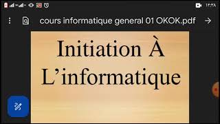 Cours Informatique Bureautique n°01  Introduction [upl. by Nolat]