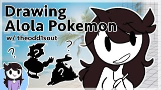 Drawing Alola Pokemon w theodd1sout [upl. by Haimes37]