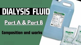 What is dialysate Dialysis Solution hemodialysis solution part A part B concentration [upl. by Anrol]