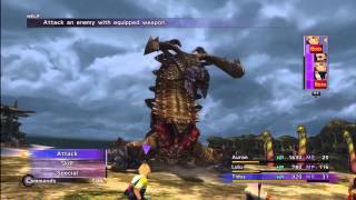 Final Fantasy X HD Remaster  Sinspawn Gui Boss Battle [upl. by Tom]