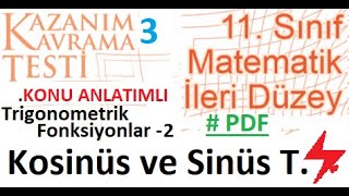 Kosinüs ve Sinüs Teoremi  Trigonometrik Fonksiyonlar 2  11 Sınıf İleri Düzey MEB Kazanım Testi 3 [upl. by Caspar969]