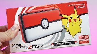 New Nintendo 2DS XL Pokéball Edition Unboxing amp First Look  ALL Red Everything  Raymond Strazdas [upl. by Mchale]