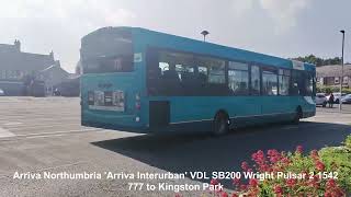 Buses at Morpeth  Green Mountain Travel YX68 UMS 417  Arriva 1542 amp 1538  2 amp 777 [upl. by Yecniuq730]