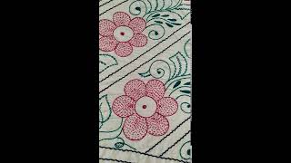 shortsঅসাধারণ হাতের কাজের নকশী কাথাঁনকশী কাথাঁAmazing hand stitch nakshi kathaनक्शी कथा डिजाइन [upl. by Atin]