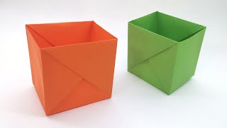 Origami Kutu Yapımı Kağıttan Sağlam Kalemlik Kutu Nasıl Yapılır [upl. by Aguayo]