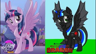 MLP Movie Dragons HTTYD Drawings [upl. by Chaves]