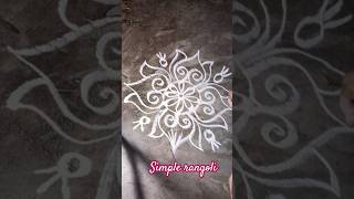 Simple rangoli design 😱💗shortsfeed art youtubeshorts hack viralvideo [upl. by Revorg]