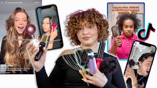 HAIRSTYLIST TESTS VIRAL TIKTOK CURLY HAIR TOOLS watch this before you buy [upl. by Ralaigh]