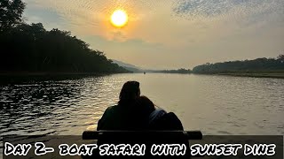 Day 2  Boat Safari  Sunset Dine  Kumal Dance  Witnessing Wildlife  Barahi Jungle Lodge [upl. by Merrill575]