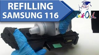 How to Refill SAMSUNG MLTD116S MLTD116L 116 series Toner Cartridges [upl. by Dorkas861]