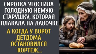 Сиротка угостила немую старушку плакавшую на лавочке… А когда у ворот детдома остановился кортеж… [upl. by Dustie445]