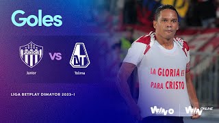 Junior vs Tolima goles  Liga BetPlay Dimayor 20232  Cuadrangulares  Fecha 6 [upl. by Karie]