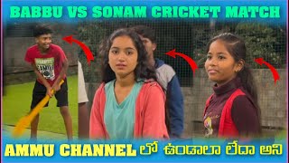 Babbu Vs Sonam Cricket Match Ammu Channel లో ఉండాలా లేదా అని  Pareshan Family [upl. by Sinne136]