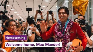 Welcome home Olympic medallist Max Maeder [upl. by Jelks]