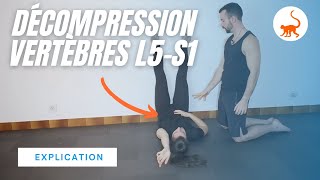 Stretching de Décompression des vertèbres lombaires L5S1  explications [upl. by Alemac]