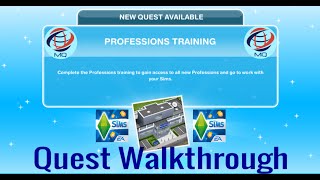 The Sims FreePlay  Professions Training Quest Walkthrough Police Station Update [upl. by Labanna]