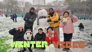 Snow Fall in Hefei City ChinaRandom Day in Winter vlog china winters snow dailyvlog [upl. by Gomar]