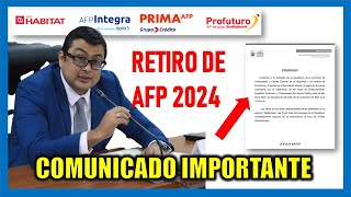 RETIRO DE AFP 2024  COMUNICADO IMPORTANTE Comisión de Economía sobre el retiro de AFP [upl. by Matthew]